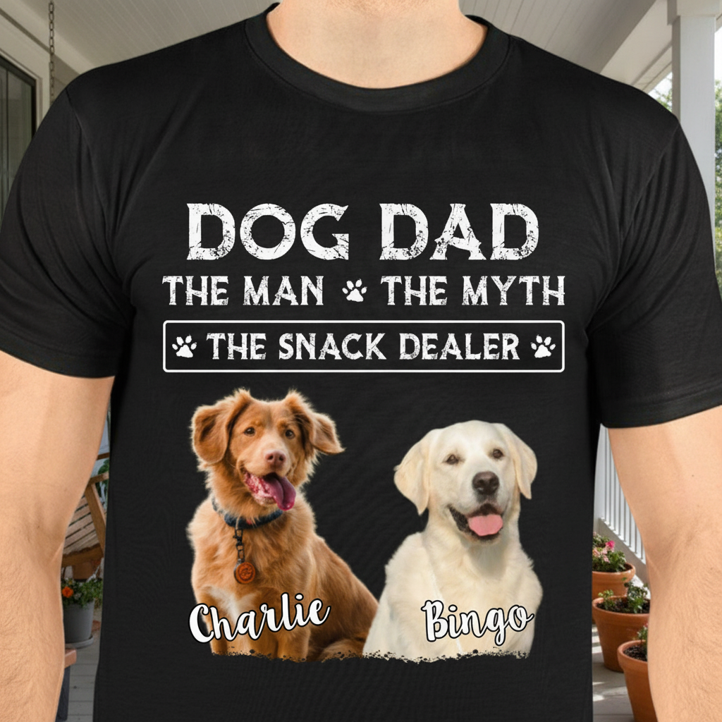 Custom Dog Dad Myth Snack T-Shirt — Gift for Dad 9HF38