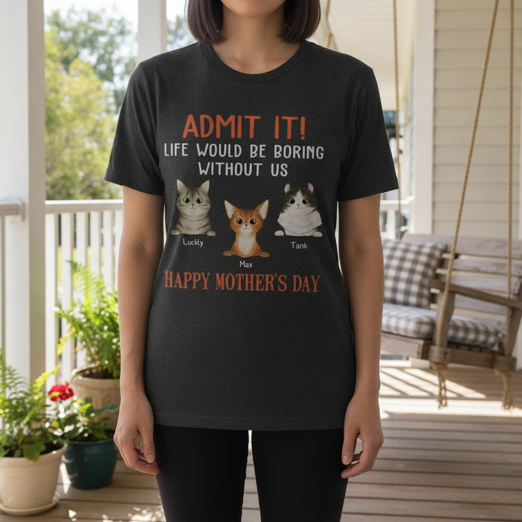Custom Happy Mothers Day Admit T-Shirt — Gift for Mom XQ5BF