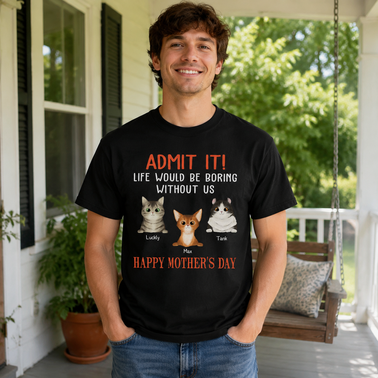Custom Happy Mothers Day Admit T-Shirt — Gift for Mom T4TZX