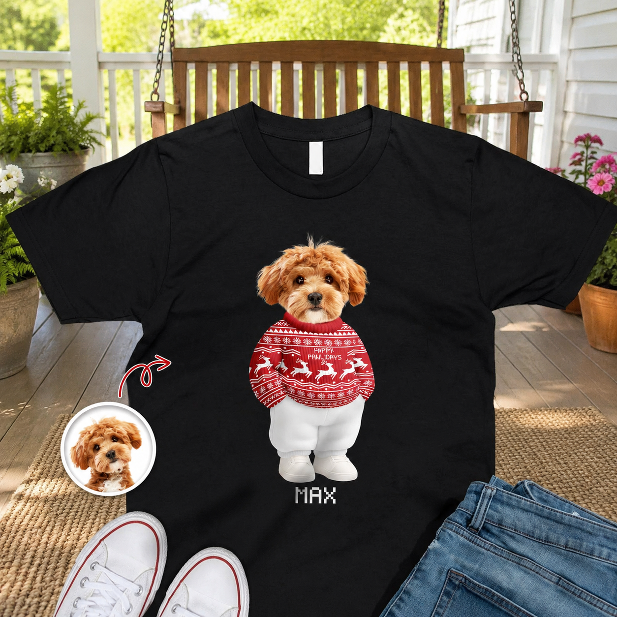 Custom Mha Dog Cat Xmas T-Shirt — Christmas Gift FQYT7