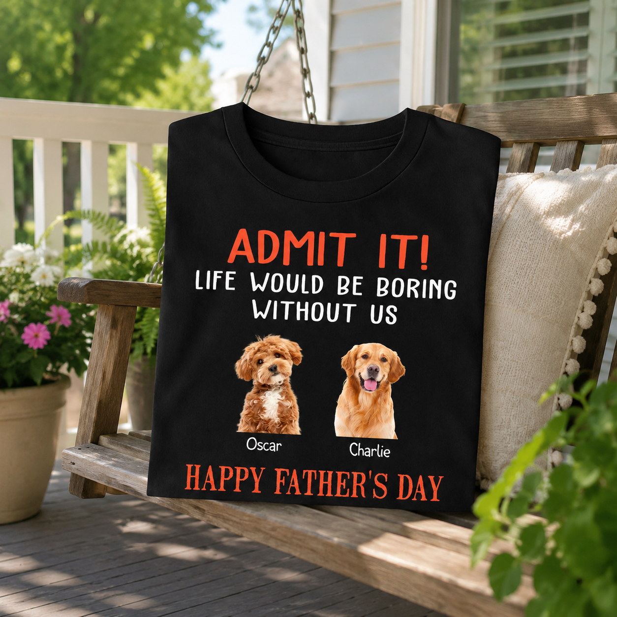 Custom Happy Fathers Day Admit T-Shirt — Gift for Dad NATYM