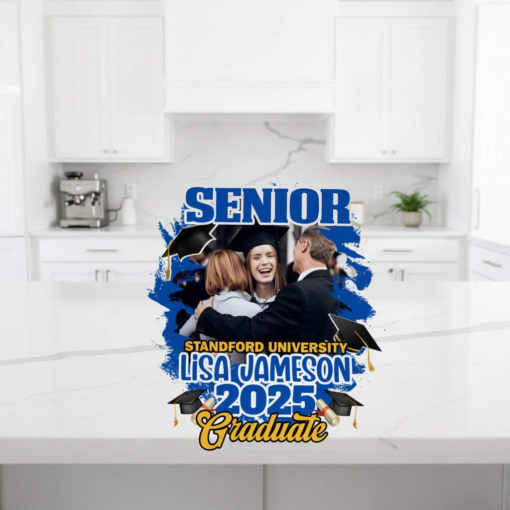 Custom Congrats Senior Graduation Bright T-Shirt — Custom Gift KQSBE
