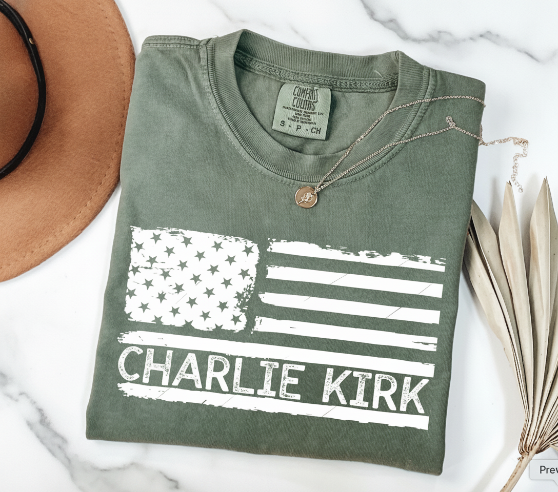 Custom Charlie Kirk Memorial Dark T-Shirt — Custom Gift GBPS7