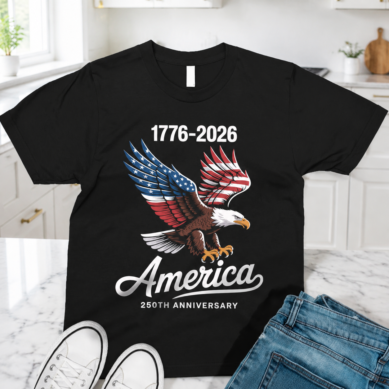 Custom Celebrate Years America Usa T-Shirt — Patriotic Gift K4Q87