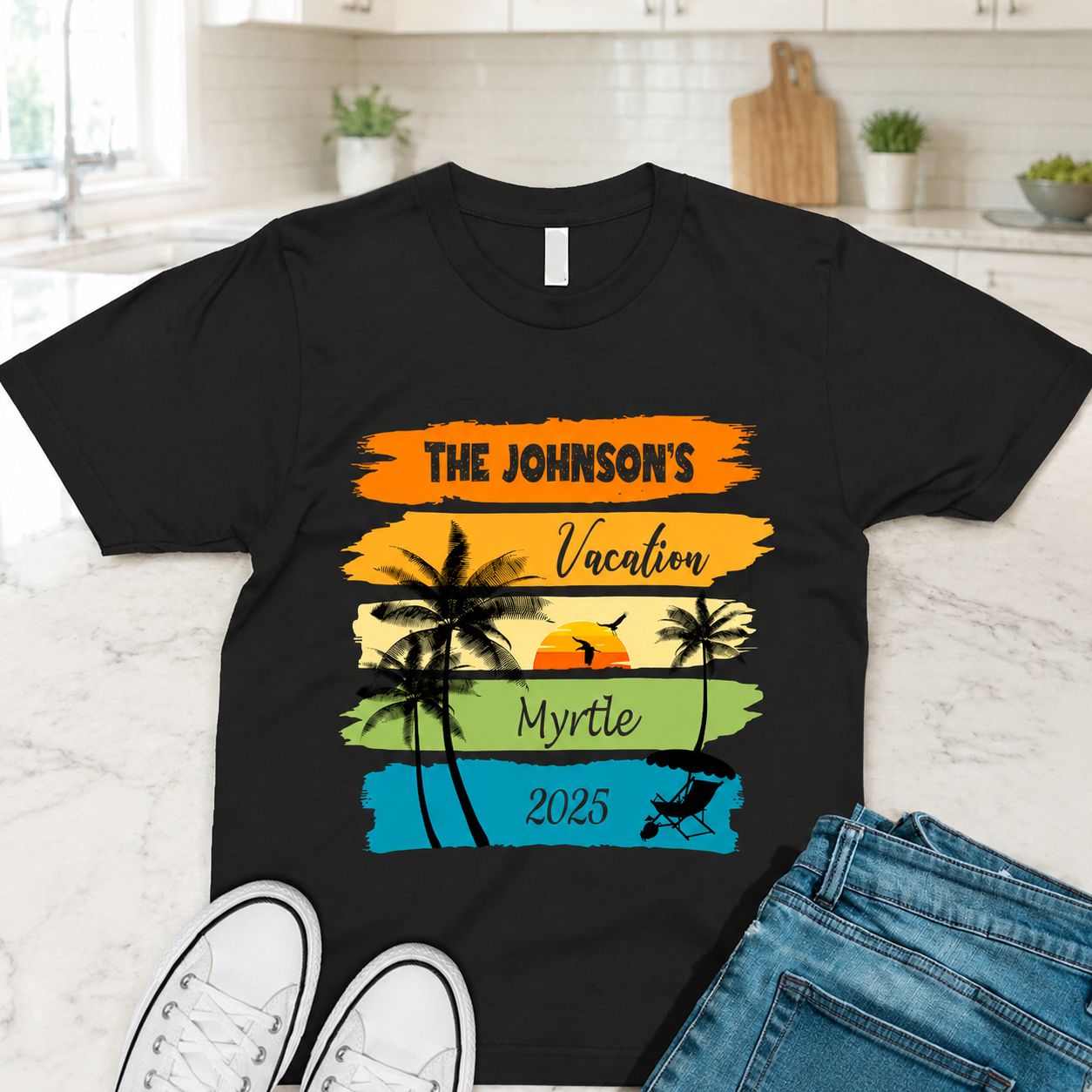 Custom Vth Family Vacation Shirts T-Shirt — Family Gift 589DK