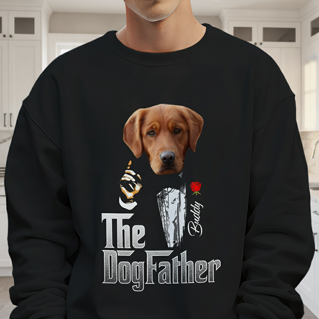 Custom Dogfather Gentlemen Dog Dad T-Shirt — Gift for Dad NAXYX