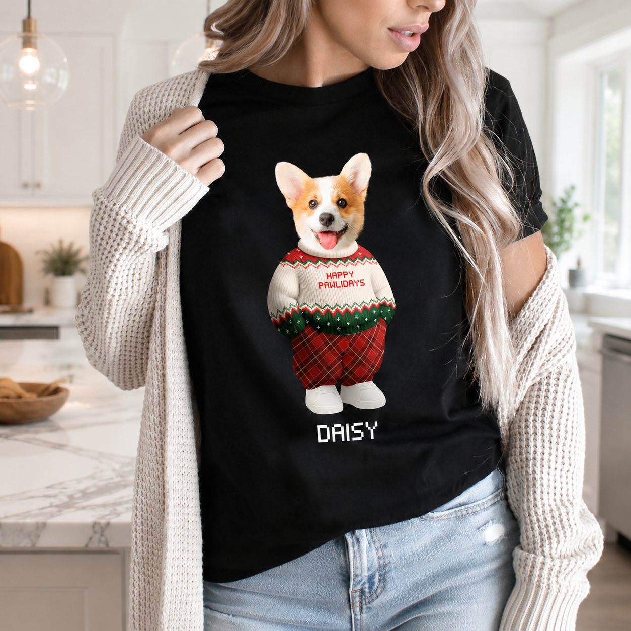 Custom Mha Dog Cat Xmas T-Shirt — Christmas Gift FQYT7
