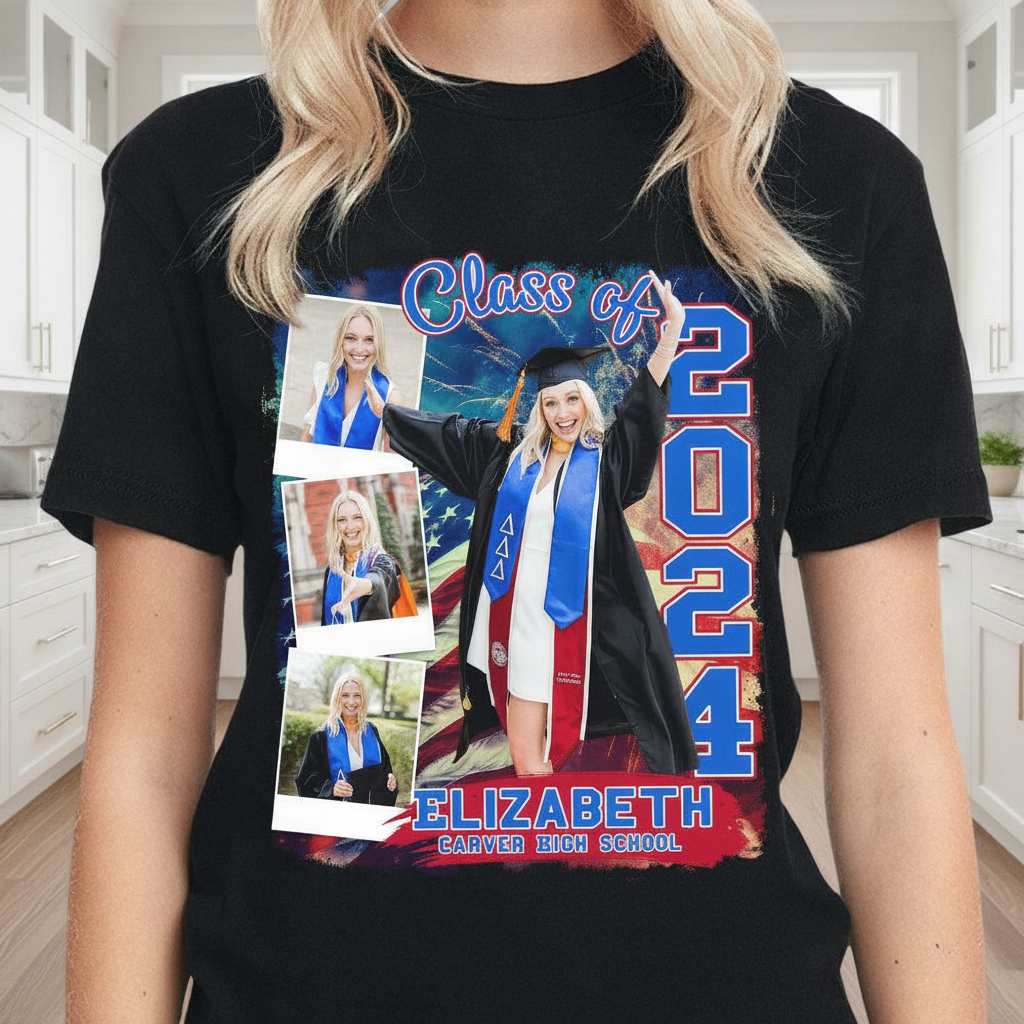 Custom Build Own Graduation Dark T-Shirt — Custom Gift HWP5S