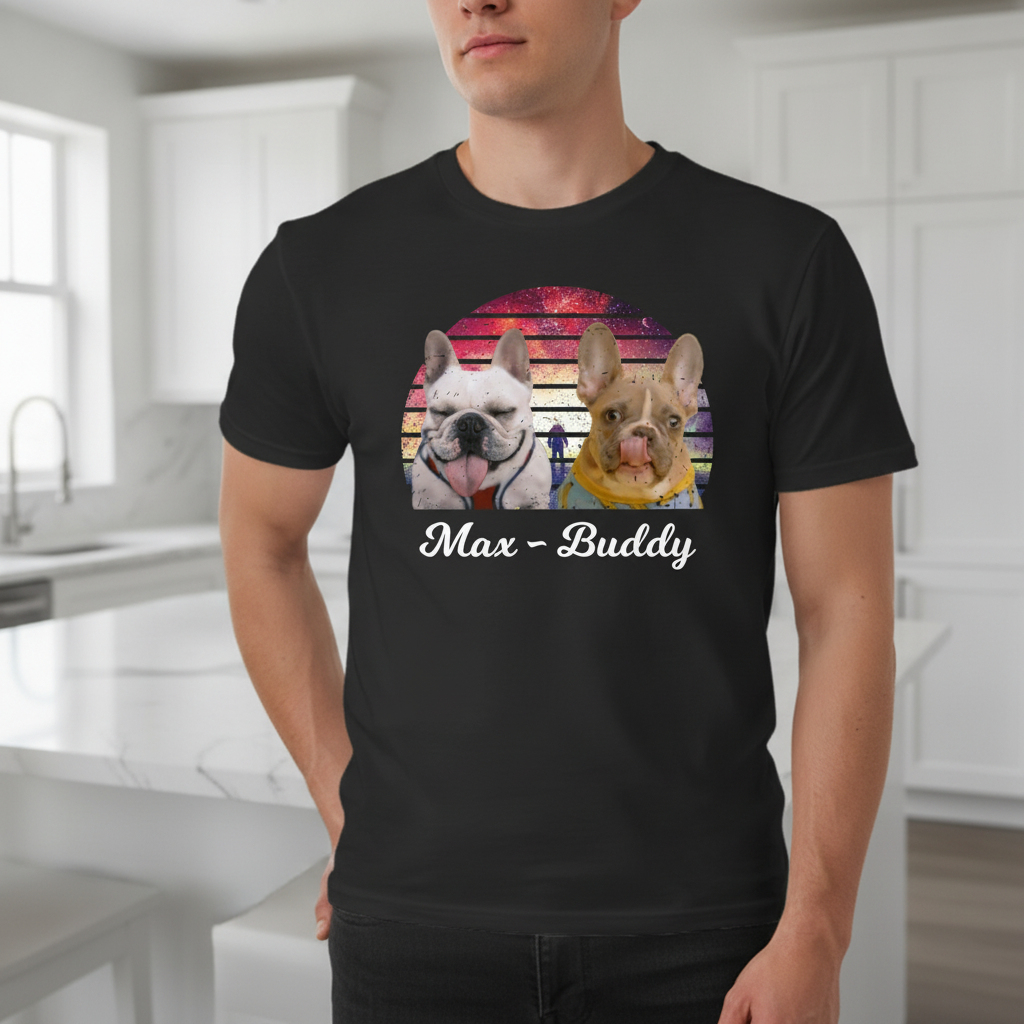 Custom Dog Cat Vintage Retro T-Shirt — Gift for Cat Lovers DXECA