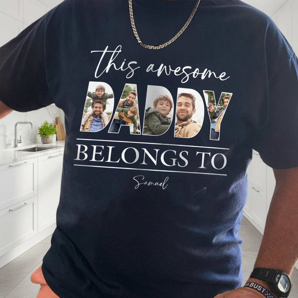 Custom Hpt This Awesome Dad T-Shirt — Gift for Dad ZWK3X
