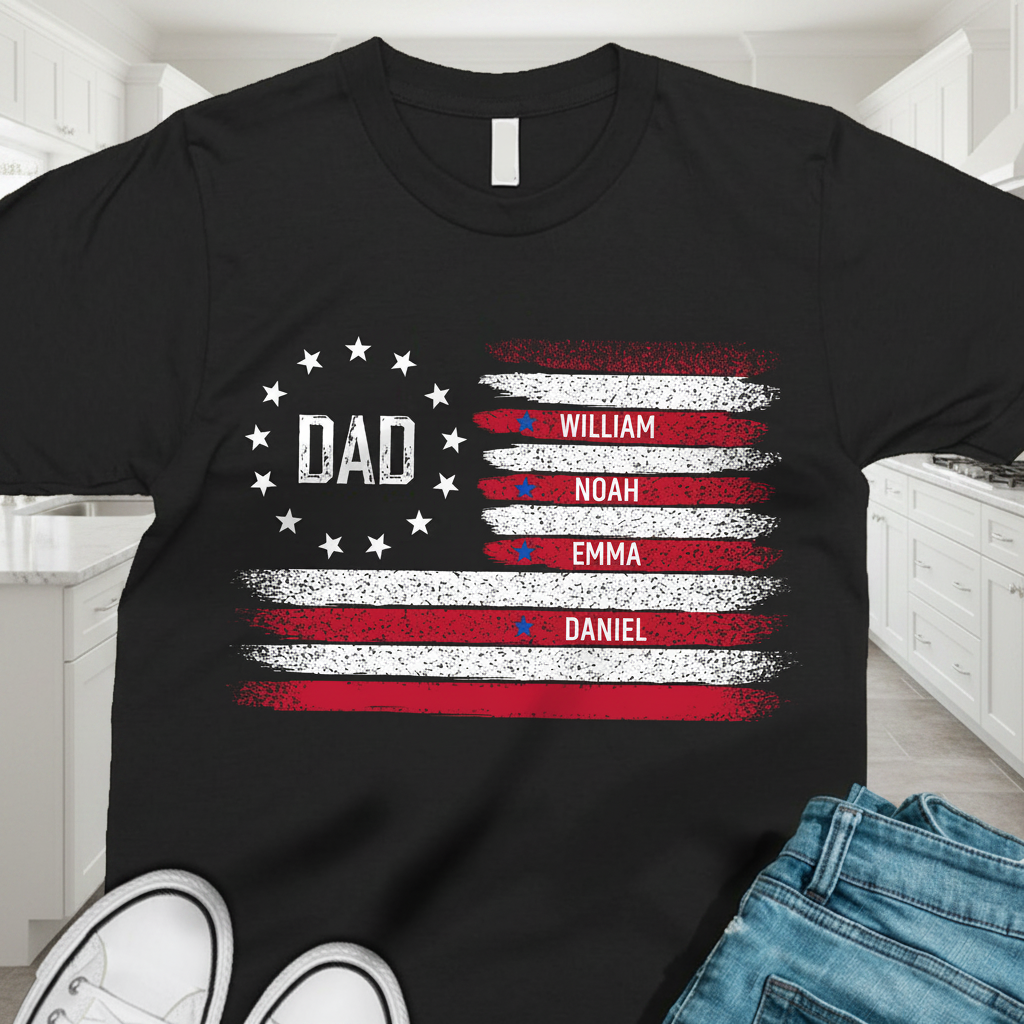 Custom Nlhl American Dad Kids Garden Flag — Gift for Dad MJQ6V