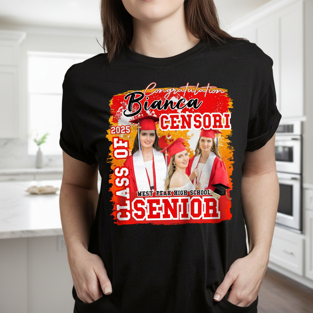 Custom Senior Class Graduation Dark T-Shirt — Custom Gift YN2NW