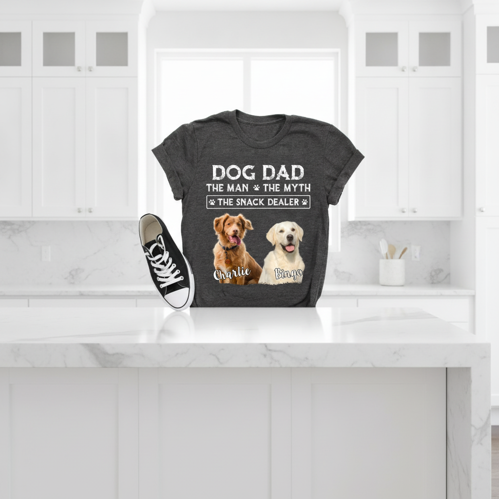 Custom Dog Dad Myth Snack T-Shirt — Gift for Dad 9HF38