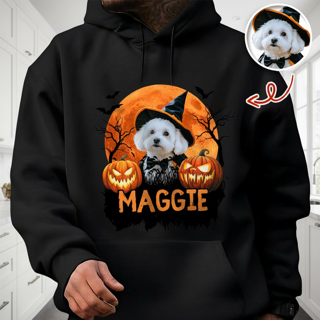 Custom Vtc Halloween Dog Dark T-Shirt — Gift for Dog Lovers ZCRNJ