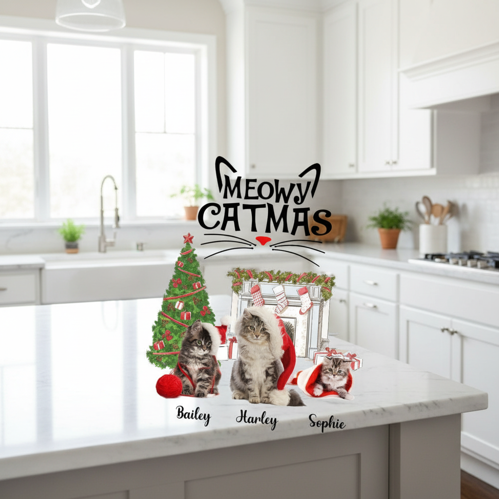 Custom Meowy Catmas Cat T-Shirt — Gift for Cat Lovers 449SV