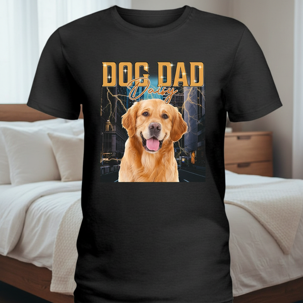 Custom Dog Vintage Portrait T-Shirt — Gift for Dog Lovers Q9A9E