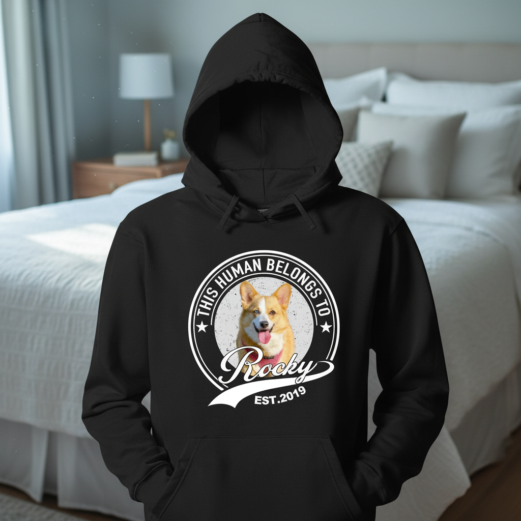 Custom Human Belongs Dog Cat T-Shirt — Gift for Cat Lovers NGV2Q