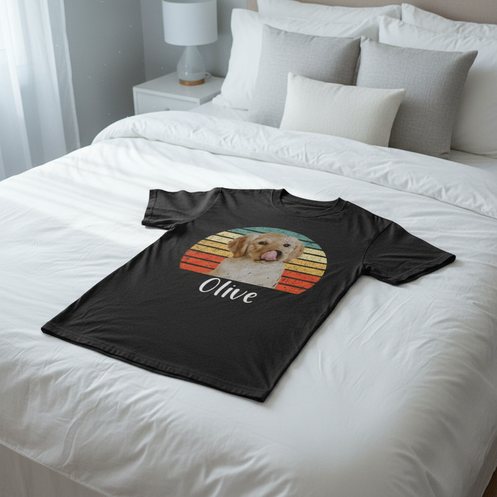 Custom Dog Vintage Retro T-Shirt — Gift for Dog Lovers AT43C