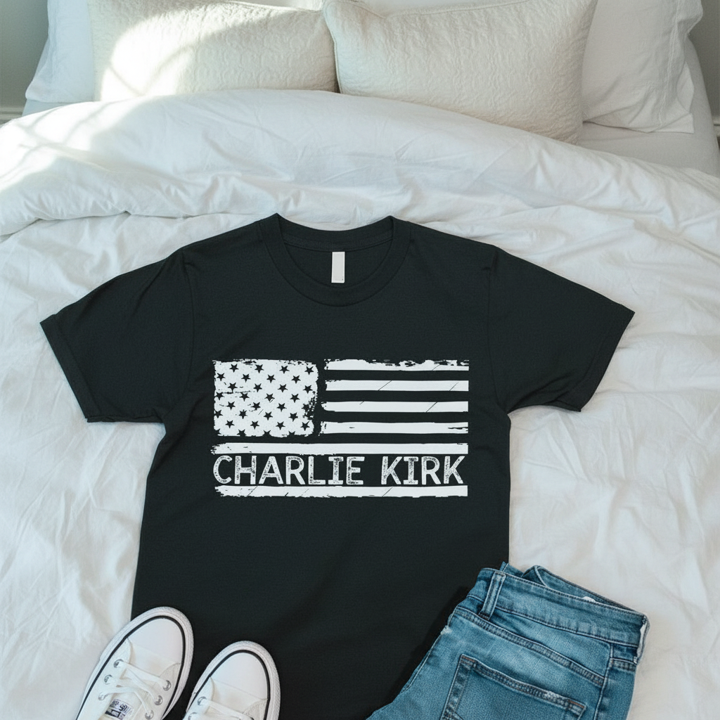 Custom Charlie Kirk Memorial Dark T-Shirt — Custom Gift GBPS7