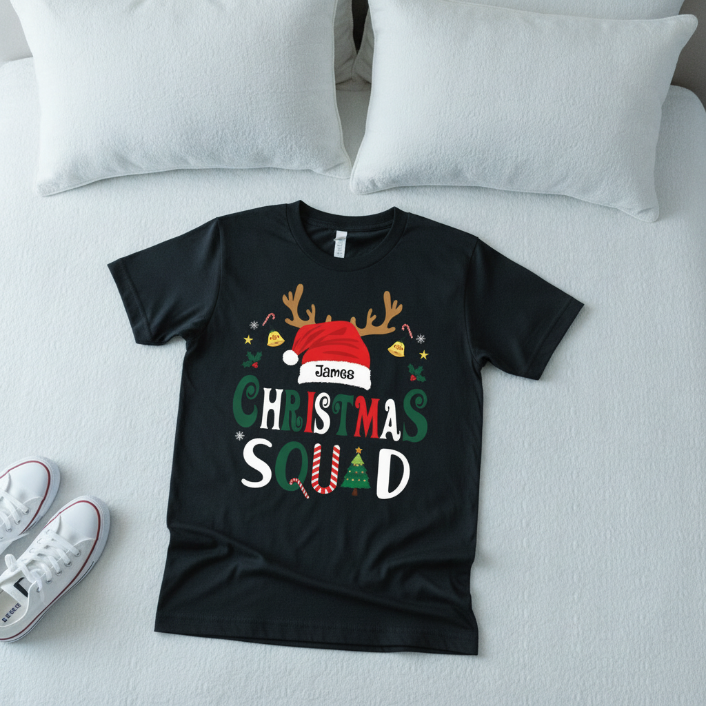 Custom Hpt Christmas Squad Family T-Shirt — Family Gift 6QMB2