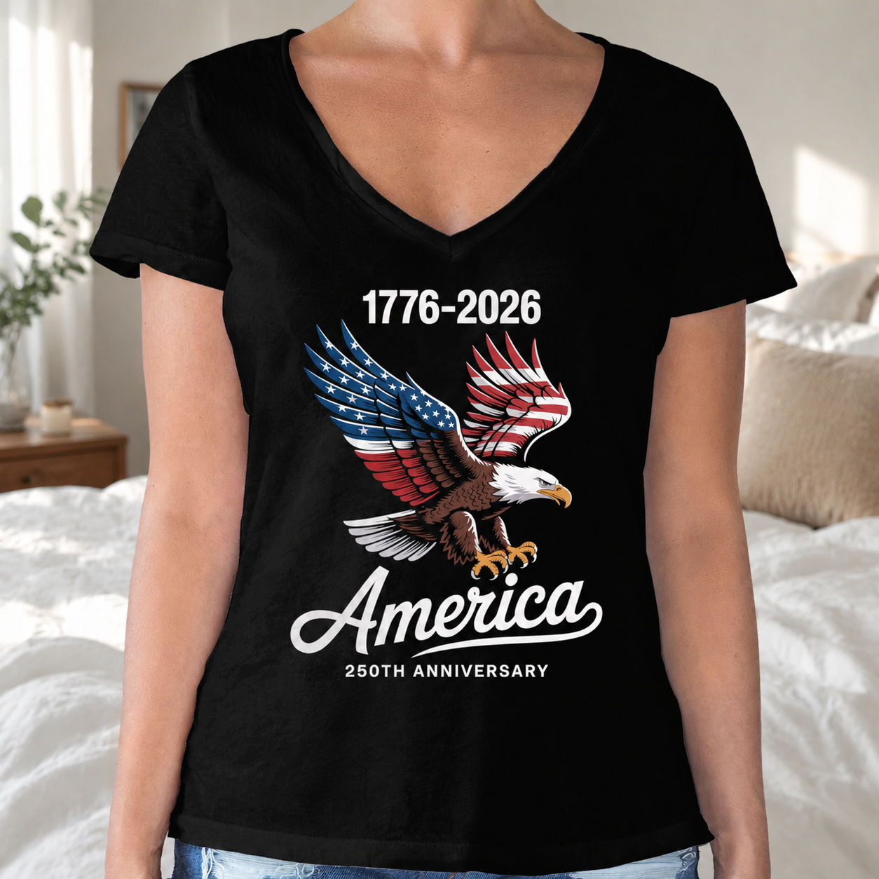 Custom Celebrate Years America Usa T-Shirt — Patriotic Gift K4Q87