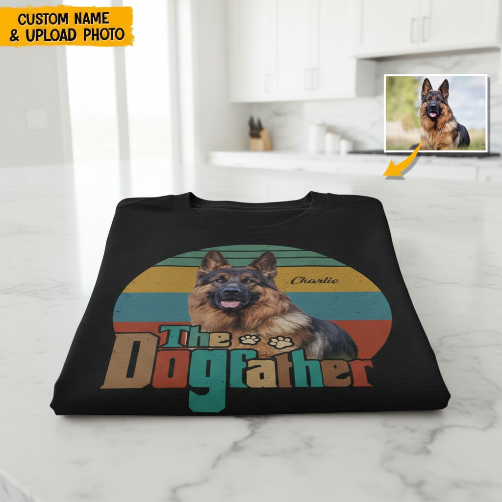 Custom Dog Father T-Shirt — Gift for Dad KMYD6