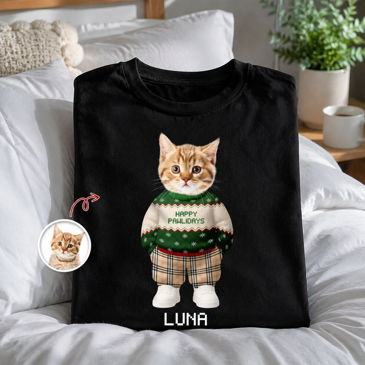 Custom Mha Dog Cat Xmas T-Shirt — Christmas Gift FQYT7