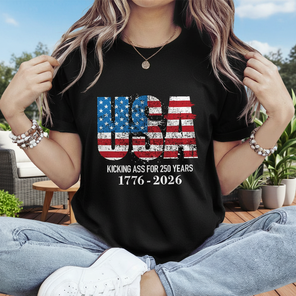 Custom Kicking Ass Years Freedom T-Shirt — Patriotic Gift ZTKSS