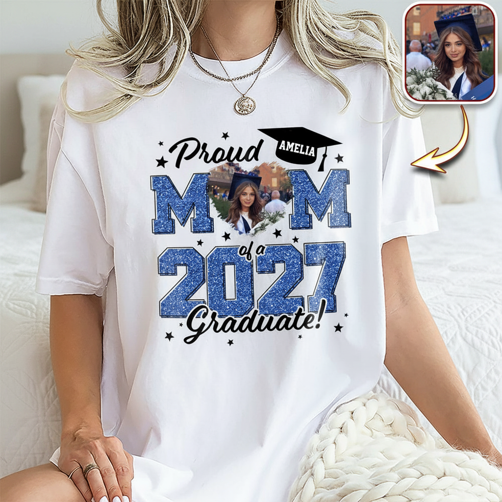 Custom Proud Mom Dad Graduate T-Shirt — Gift for Dad HMWCD