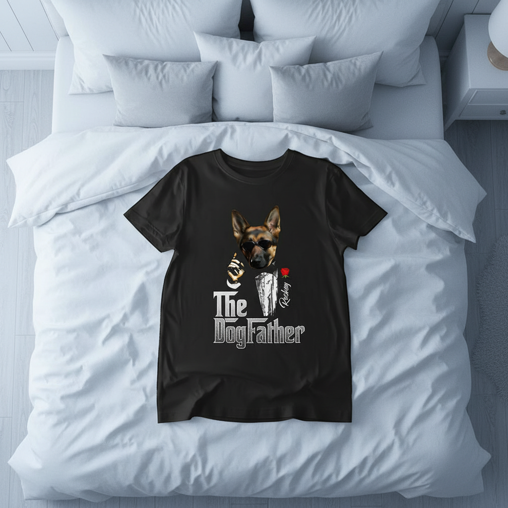 Custom Dogfather Gentlemen Dog Dad T-Shirt — Gift for Dad NAXYX