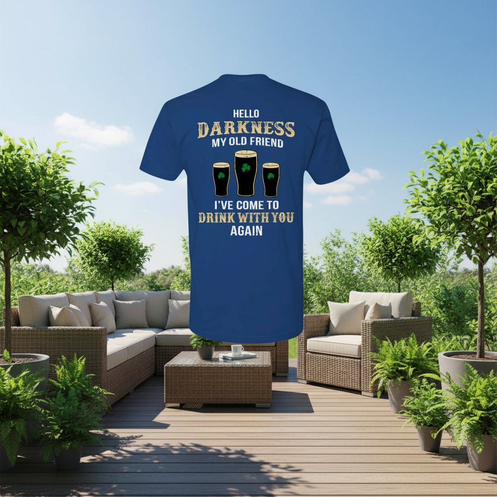 Custom Irish Darkness Front Shamrock T-Shirt — Custom Gift BFP7Z