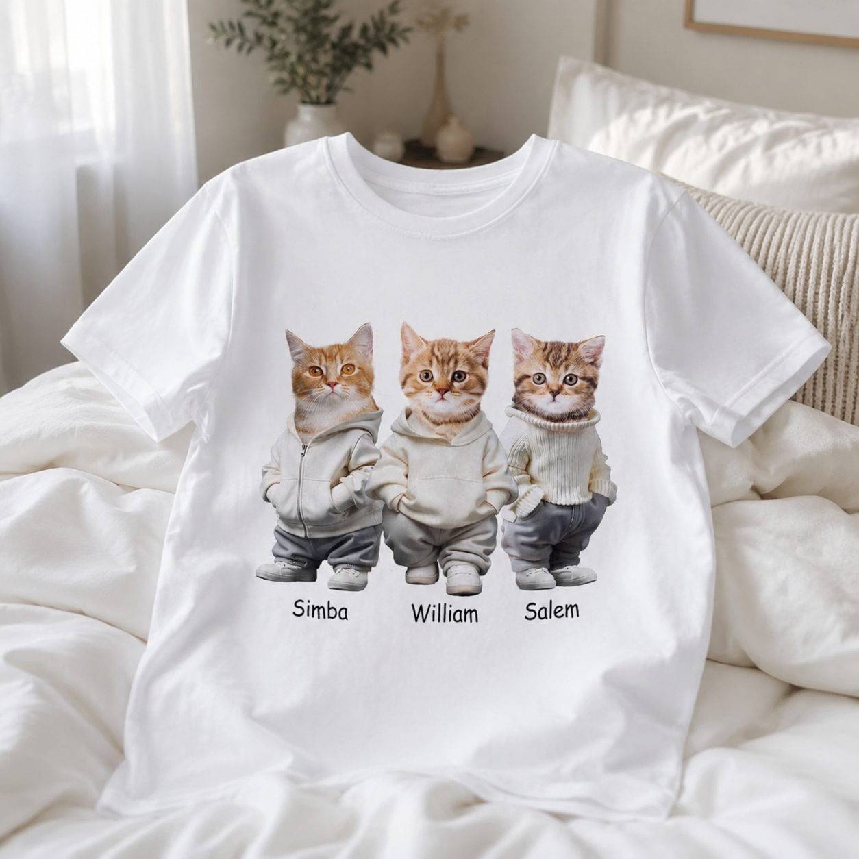 Custom Mha Name Dog Cat T-Shirt — Gift for Cat Lovers 4KBKX