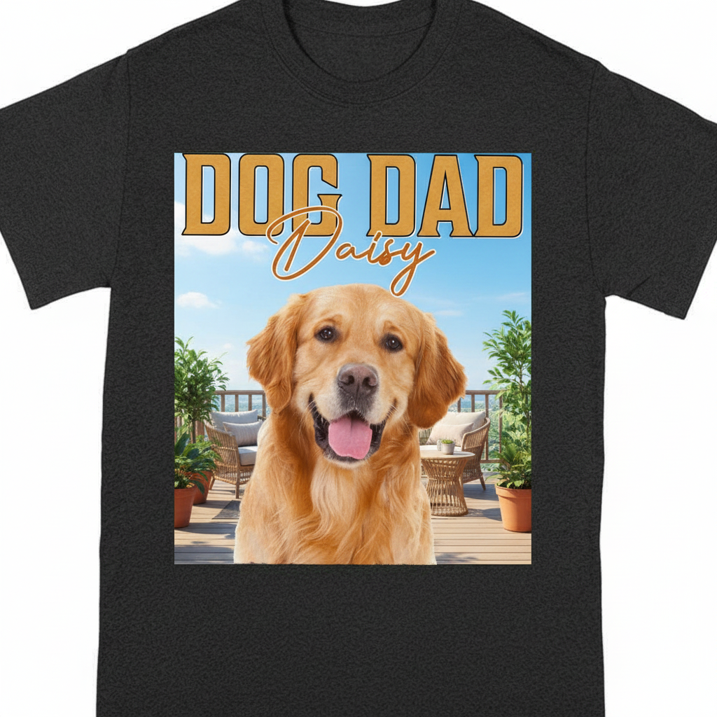 Custom Dog Vintage Portrait T-Shirt — Gift for Dog Lovers Q9A9E
