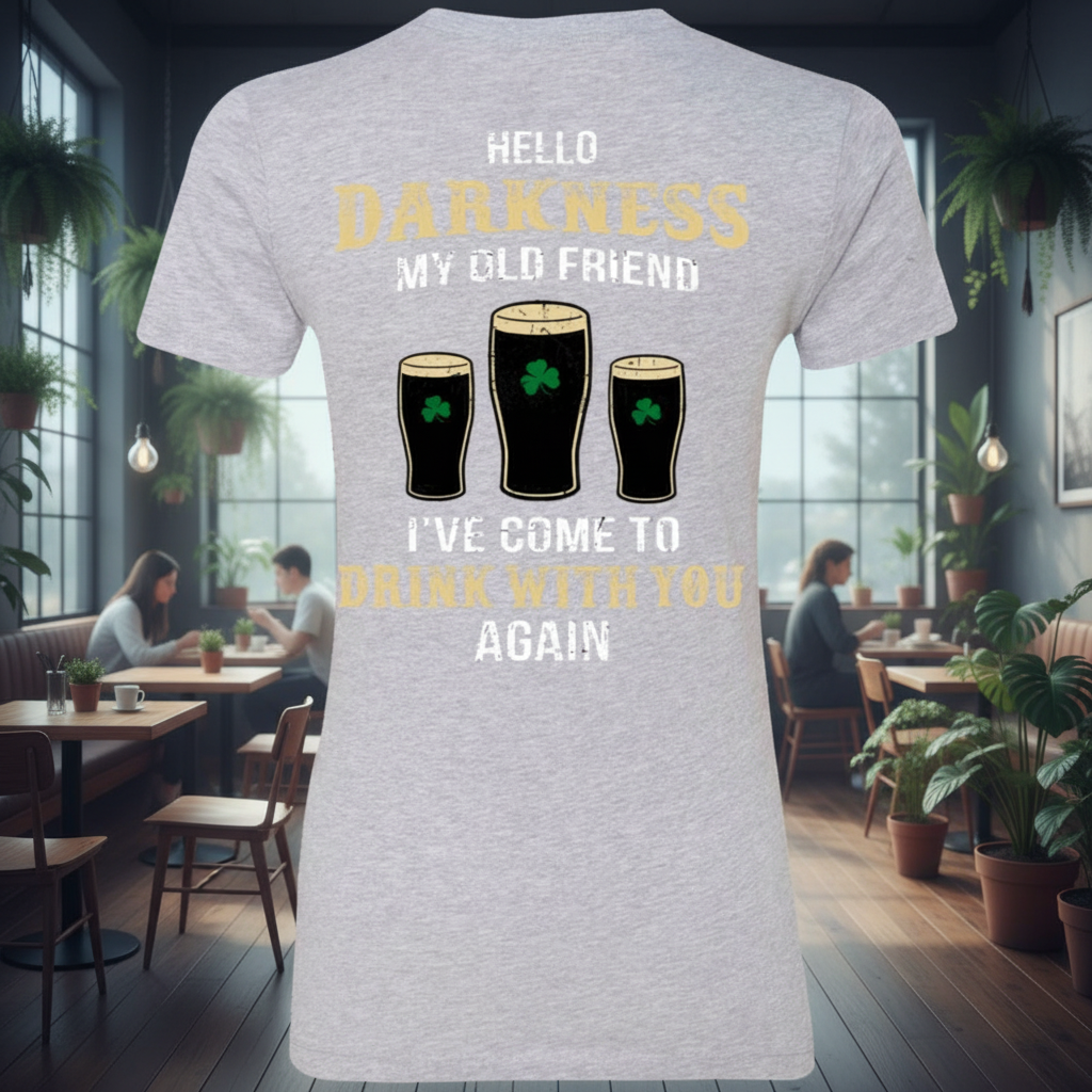 Custom Irish Darkness Front Shamrock T-Shirt — Custom Gift BFP7Z