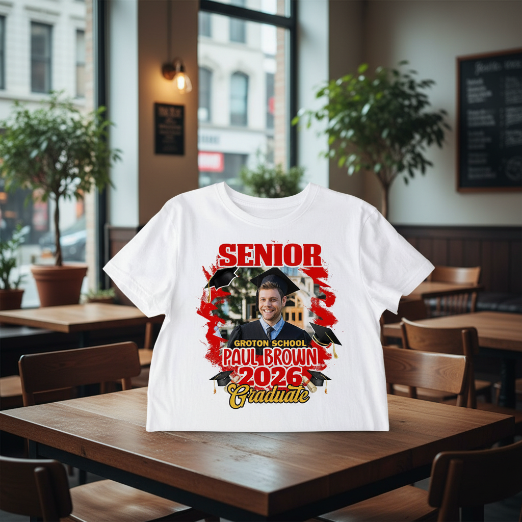 Custom Congrats Senior Graduation Bright T-Shirt — Custom Gift KQSBE