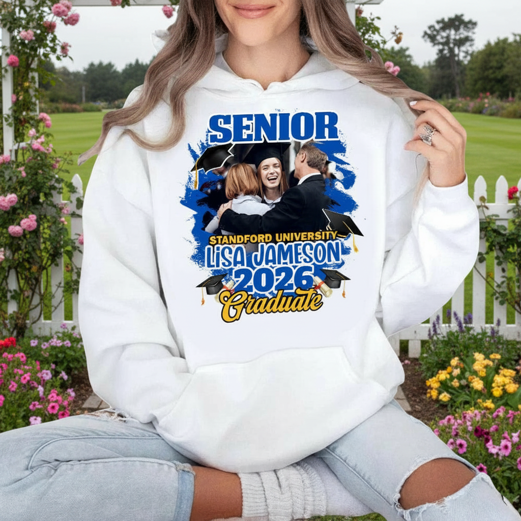 Custom Congrats Senior Graduation Bright T-Shirt — Custom Gift KQSBE