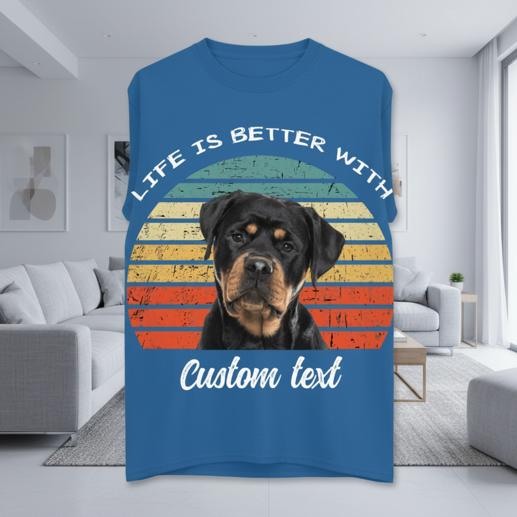 Custom Life Is Better Dog T-Shirt — Gift for Dog Lovers MTU9N