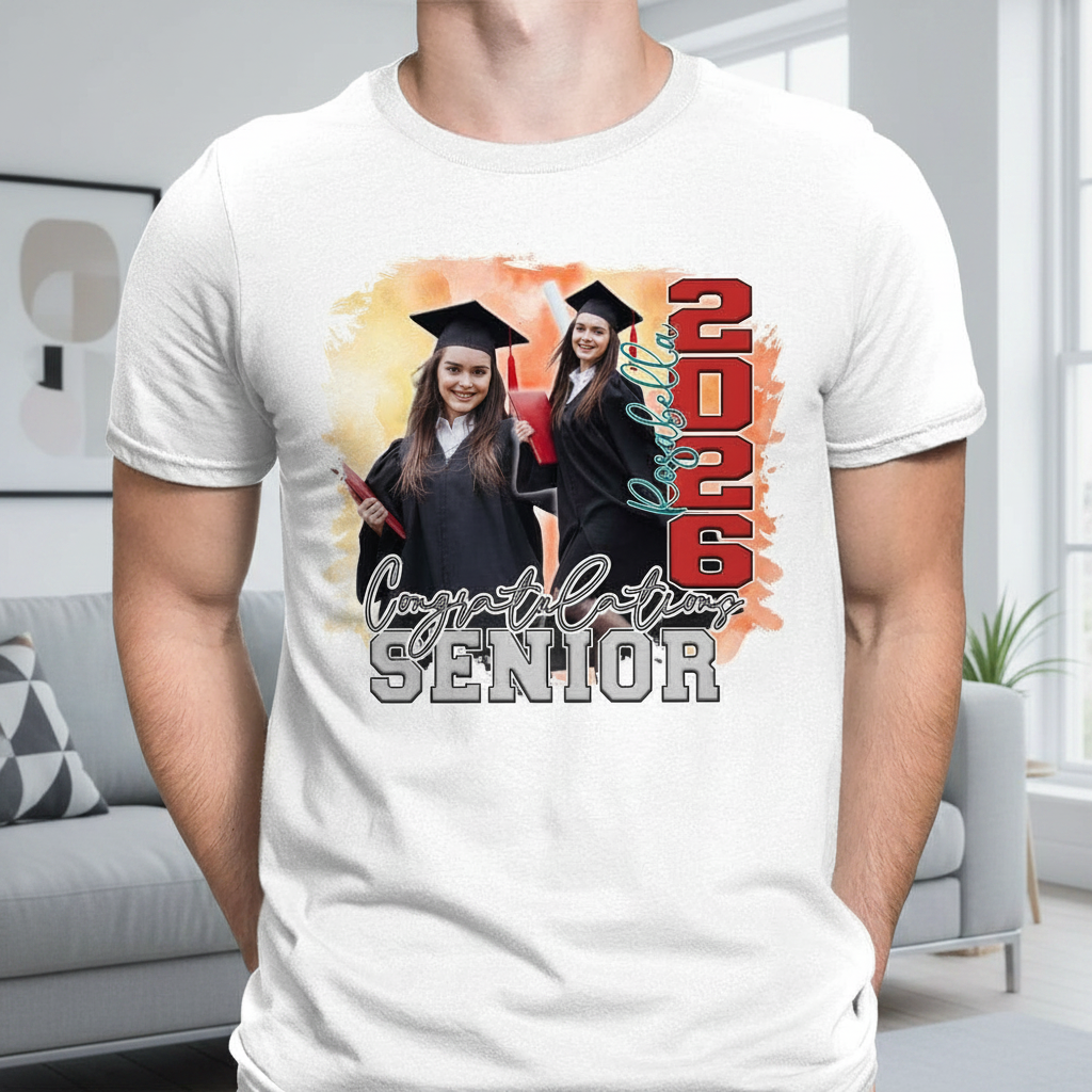 Custom Congratulations Senior Graduation Bright T-Shirt — Custom Gift 9EN73