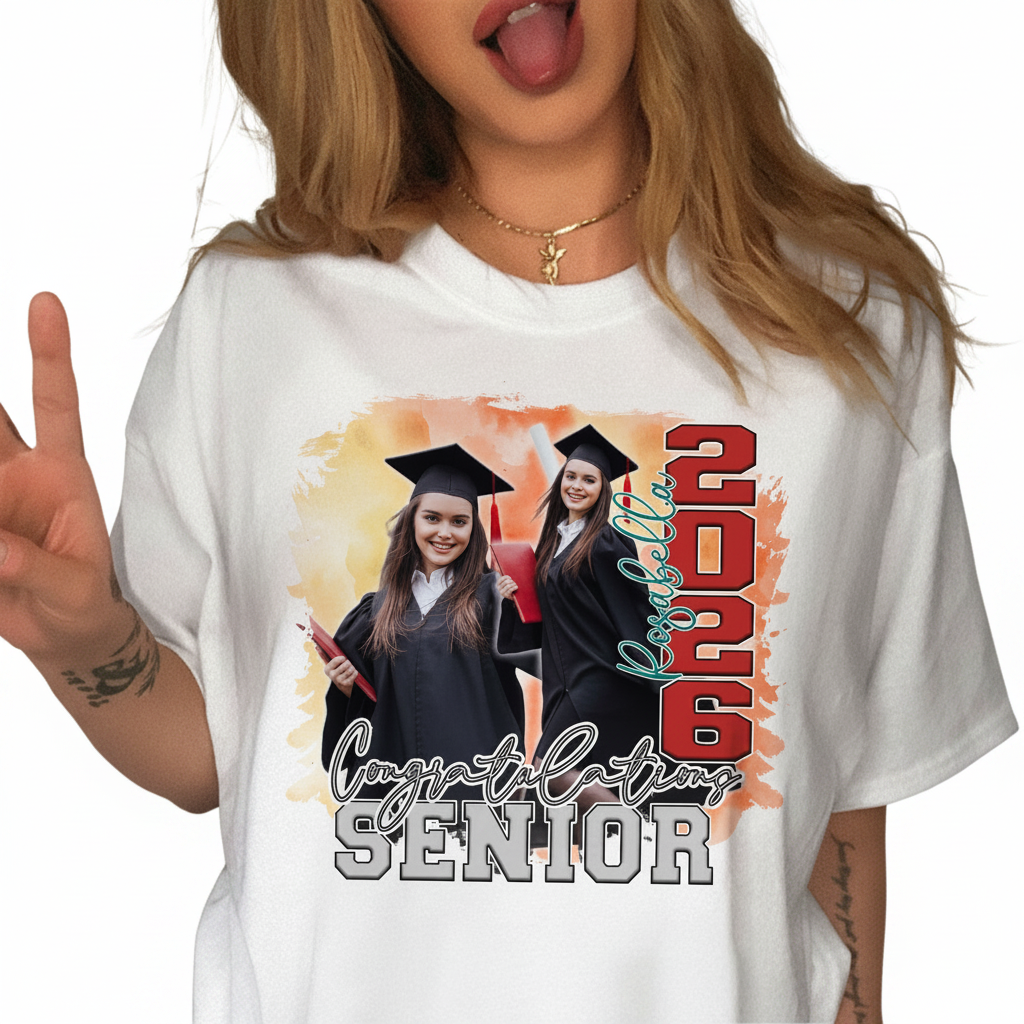 Custom Congratulations Senior Graduation Bright T-Shirt — Custom Gift 9EN73
