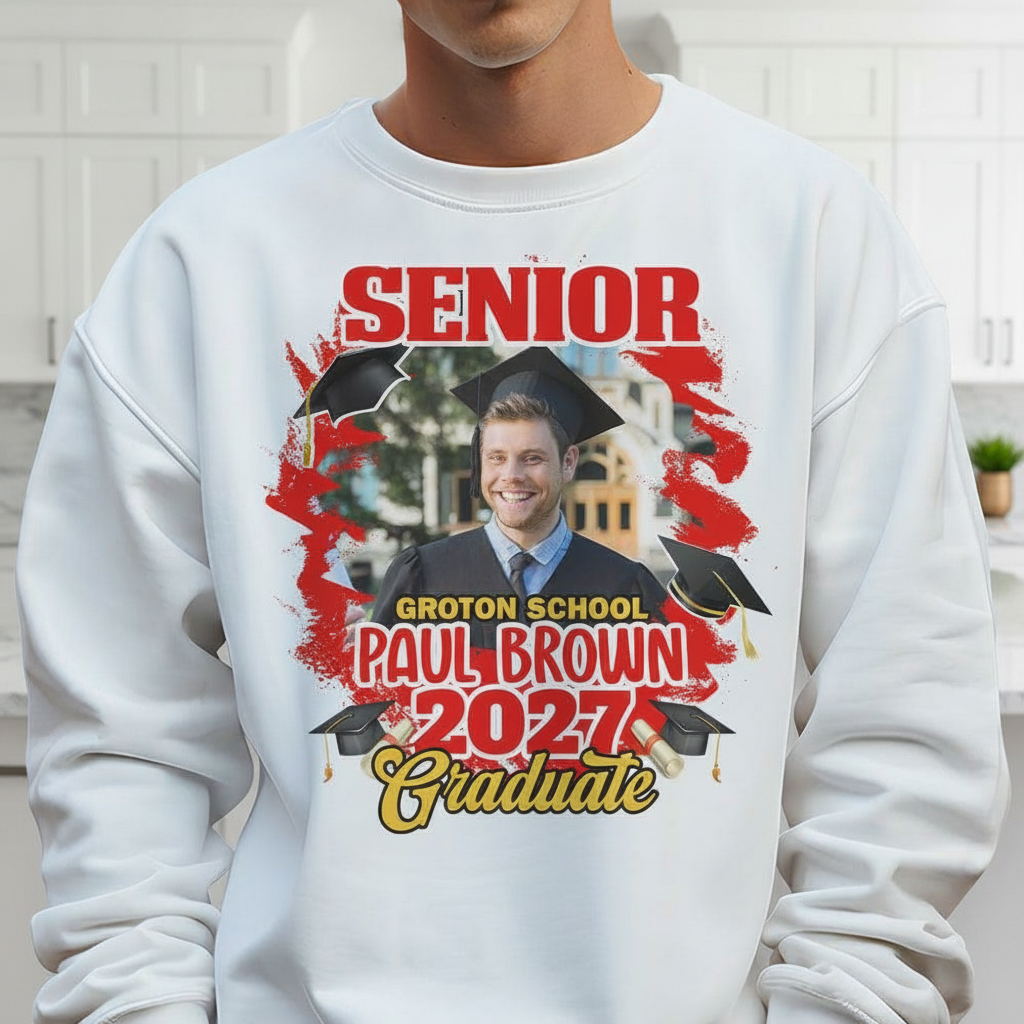 Custom Congrats Senior Graduation Bright T-Shirt — Custom Gift KQSBE