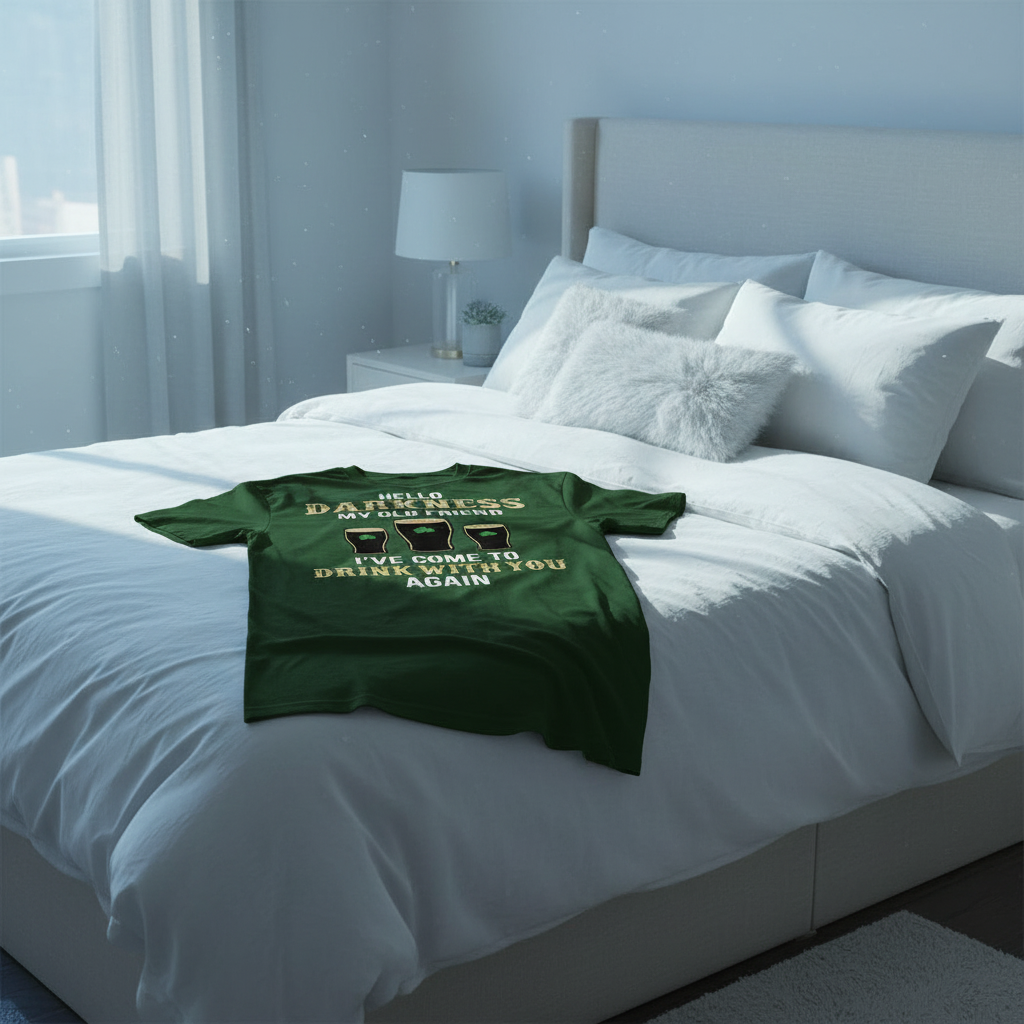 Custom Irish Darkness Front Shamrock T-Shirt — Custom Gift BFP7Z