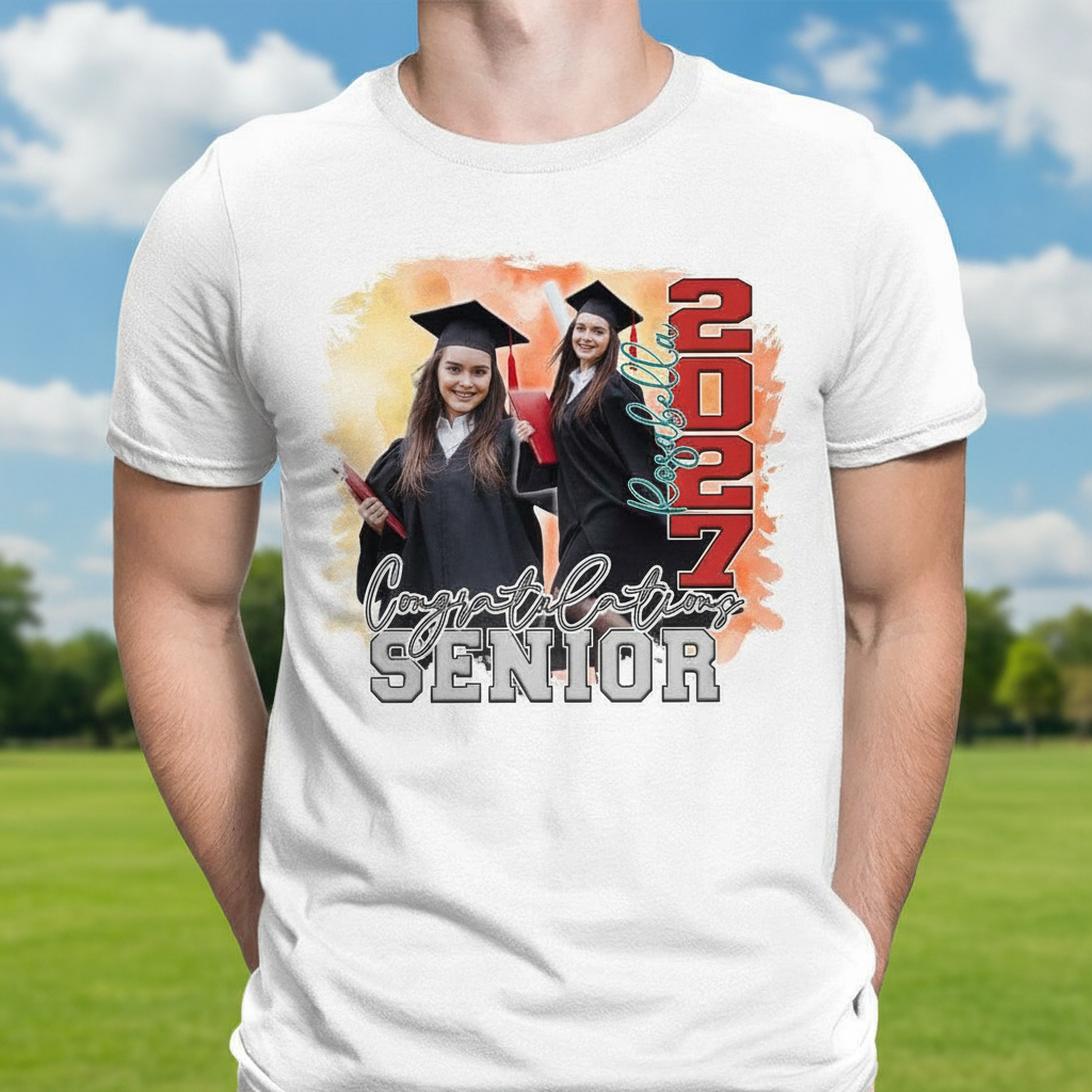 Custom Congratulations Senior Graduation Bright T-Shirt — Custom Gift 9EN73