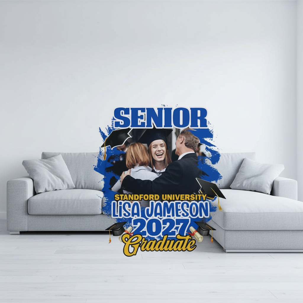 Custom Congrats Senior Graduation Bright T-Shirt — Custom Gift KQSBE