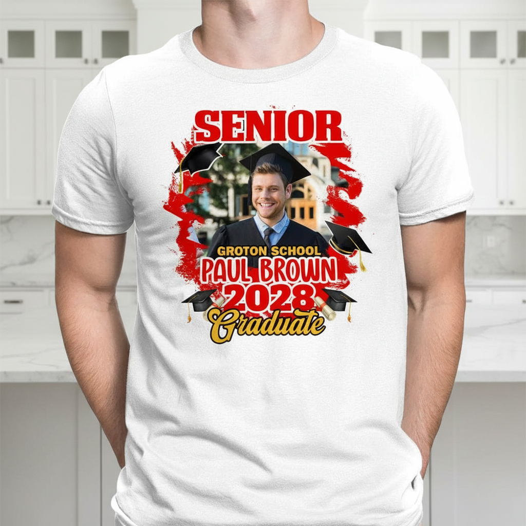 Custom Congrats Senior Graduation Bright T-Shirt — Custom Gift KQSBE
