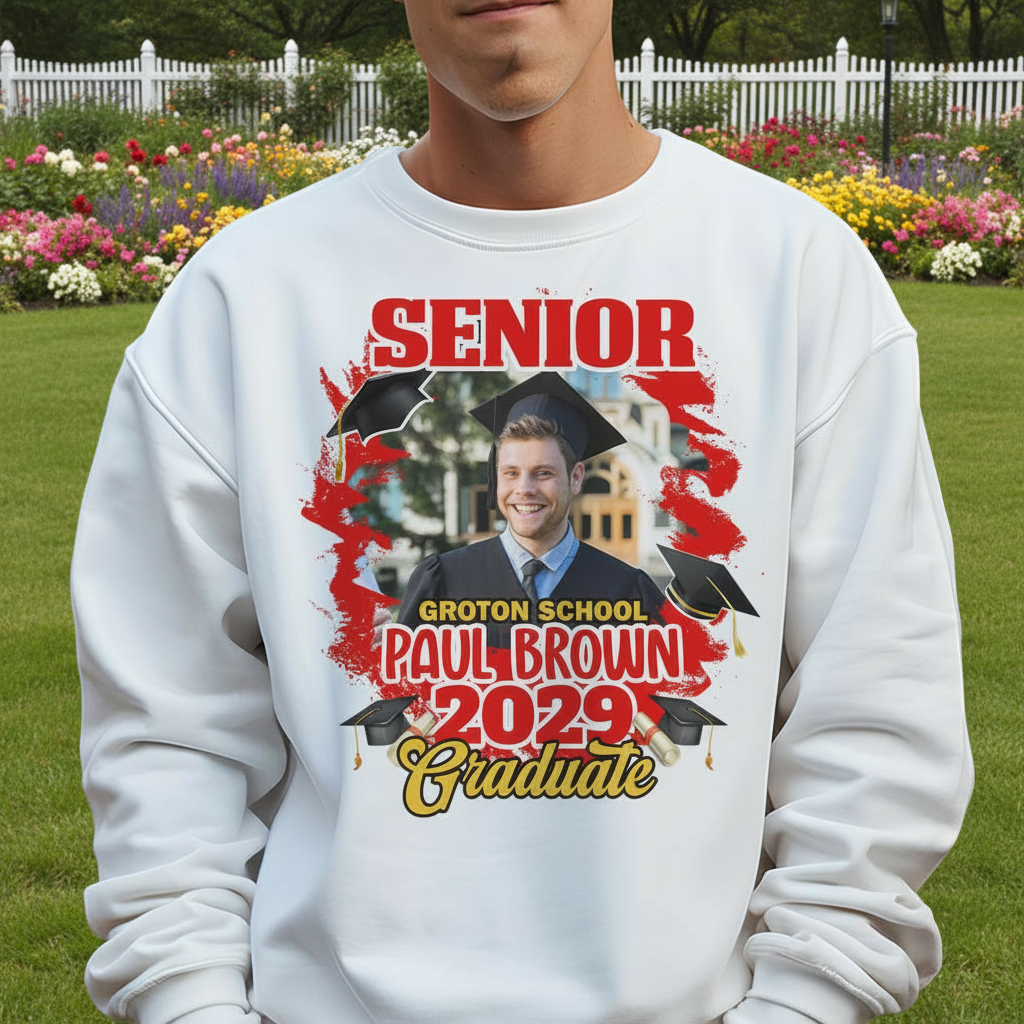 Custom Congrats Senior Graduation Bright T-Shirt — Custom Gift KQSBE