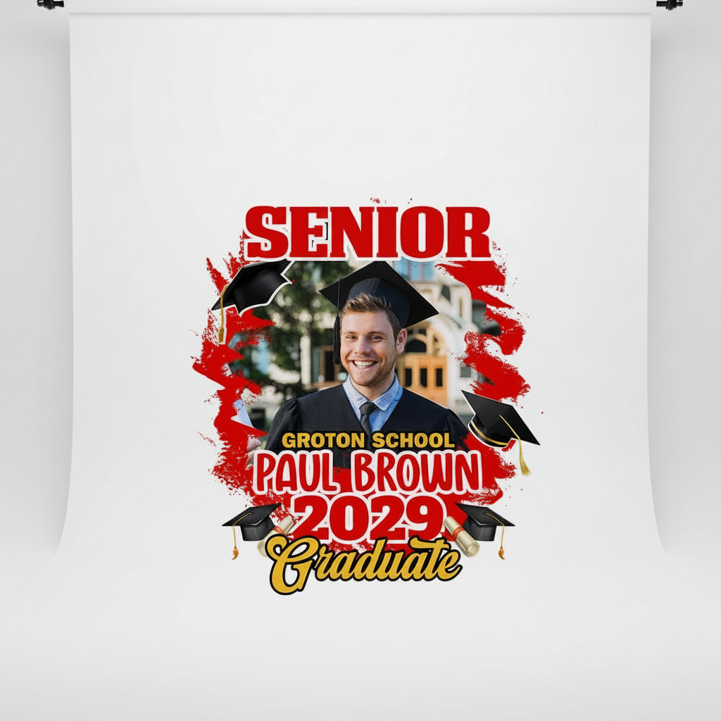 Custom Congrats Senior Graduation Bright T-Shirt — Custom Gift KQSBE