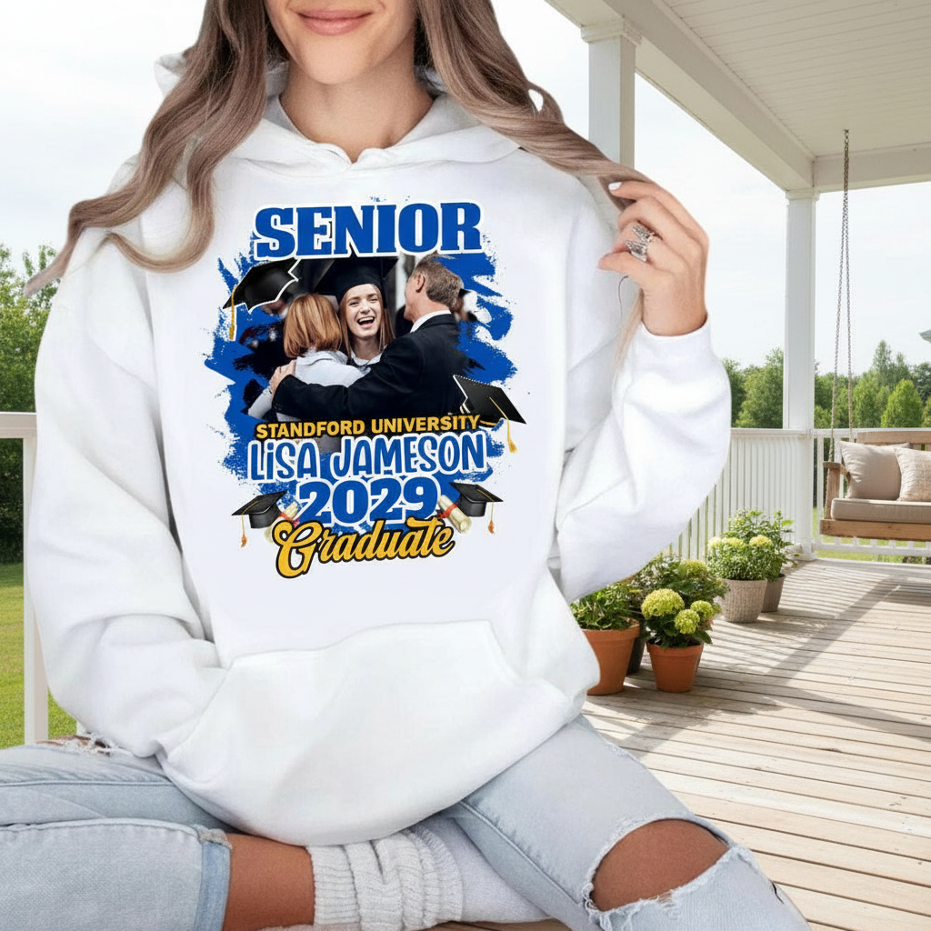 Custom Congrats Senior Graduation Bright T-Shirt — Custom Gift KQSBE