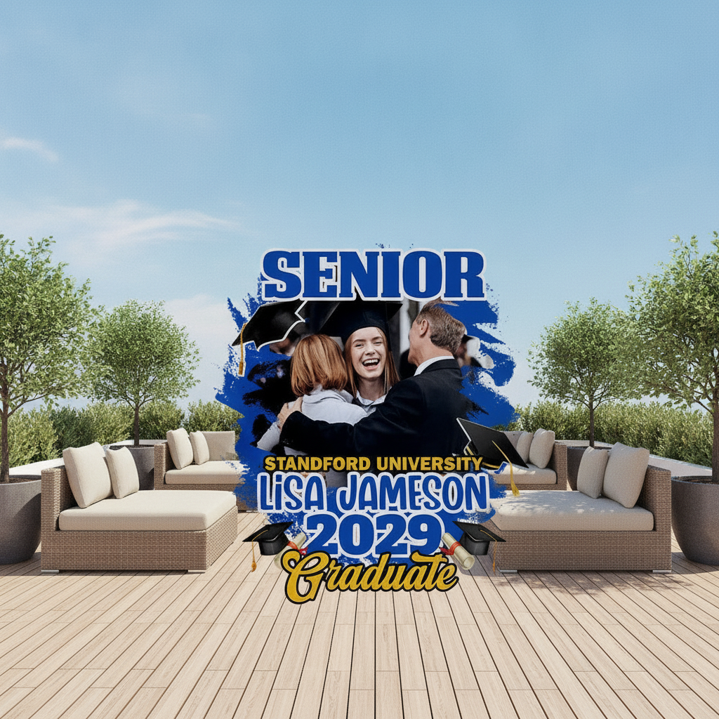 Custom Congrats Senior Graduation Bright T-Shirt — Custom Gift KQSBE