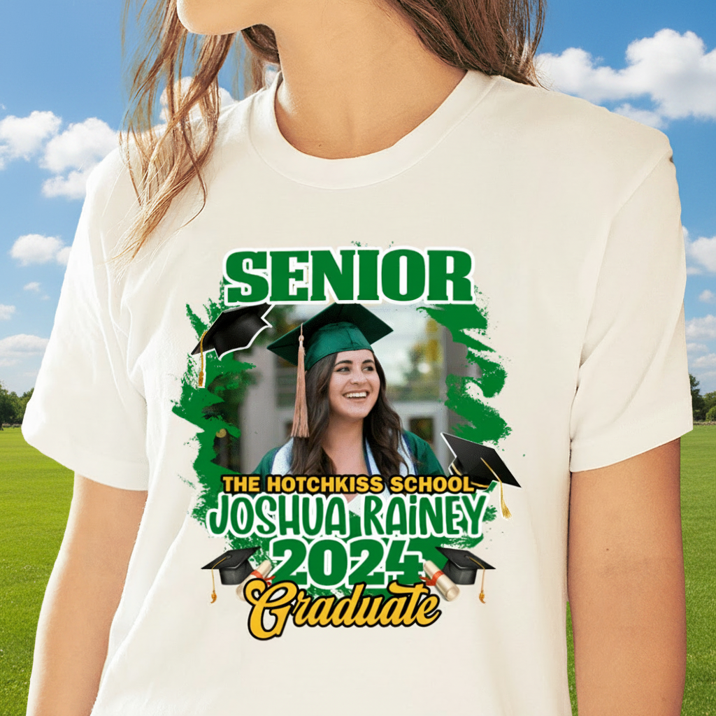 Custom Congrats Senior Graduation Bright T-Shirt — Custom Gift KQSBE