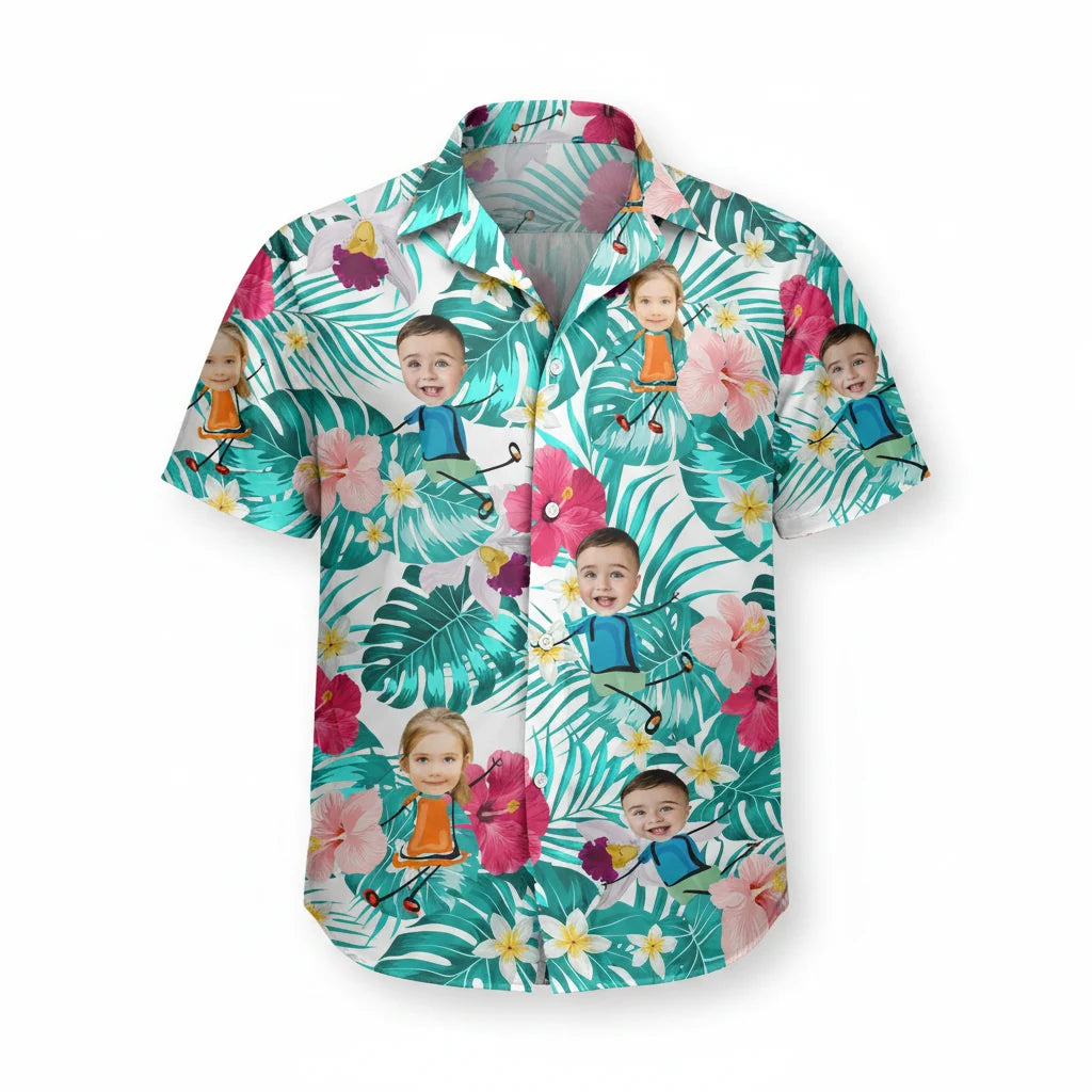 Custom Funny Kids Family Hawaiian Shirt - product care and notice